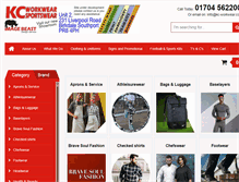 Tablet Screenshot of kc-workwear.com